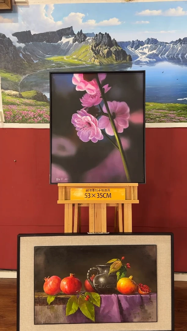 油画【号】朝鲜原创纯手绘孤品油画