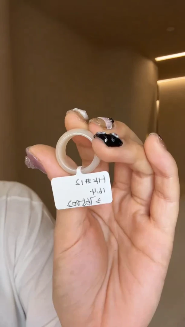 【闪购商品】和田玉戒指未镶嵌12码藕粉