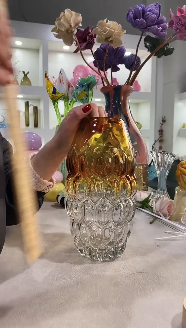 慕忆家手作琉璃花瓶微瑕