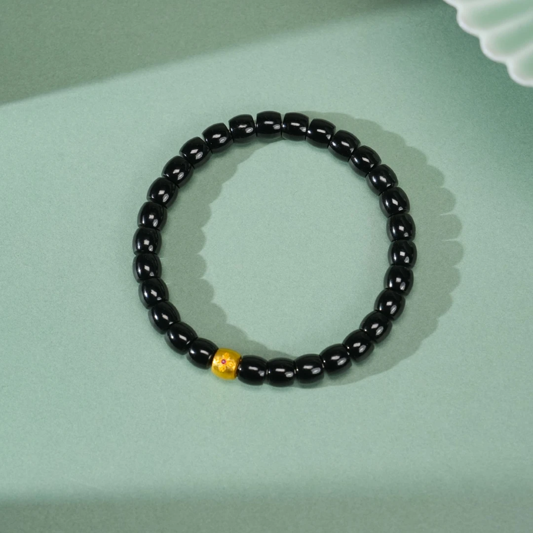 墨玉和田玉手串-18K金-GG1009-ZH|BHT6