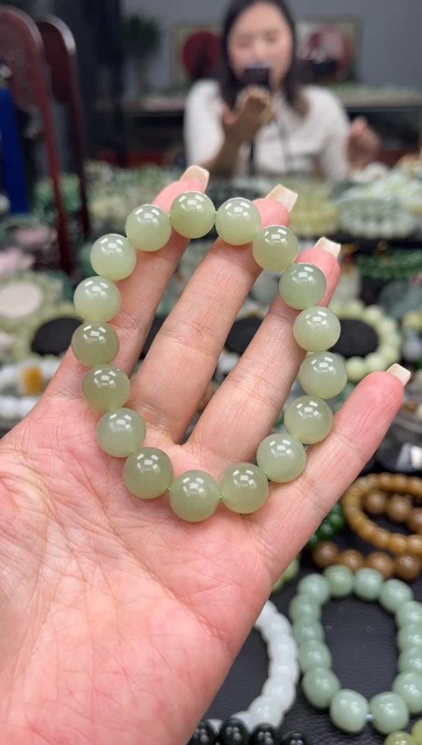 【闪购商品】和田玉手串未镶嵌冰晴水卡12
