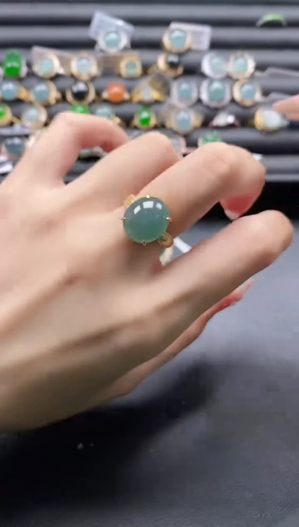 【闪购商品】翡翠戒指银S925镶嵌1111
