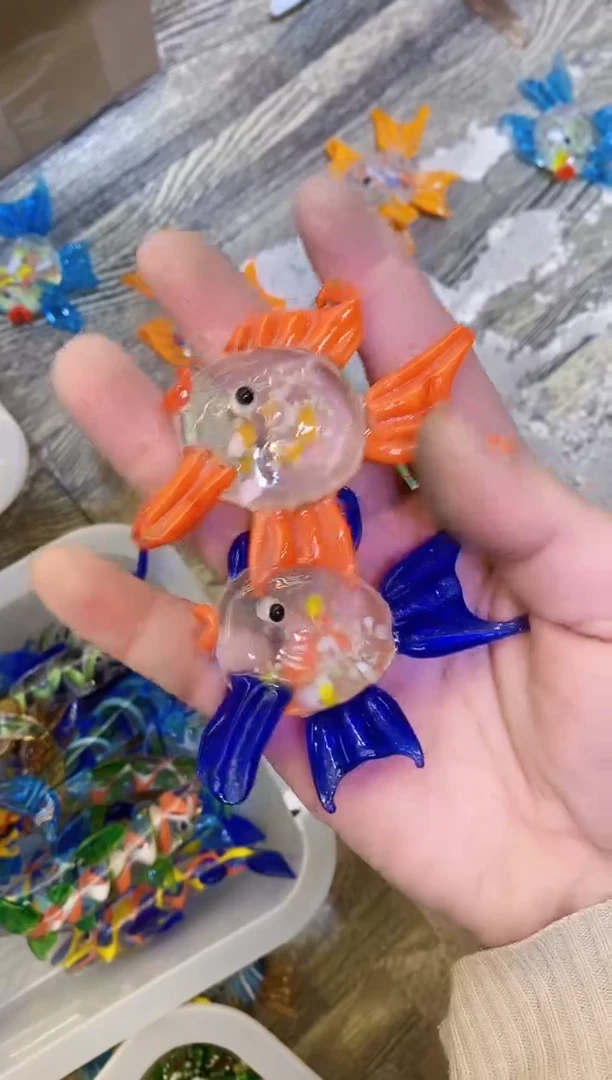 【闪购商品】琉璃手工艺品2条鱼