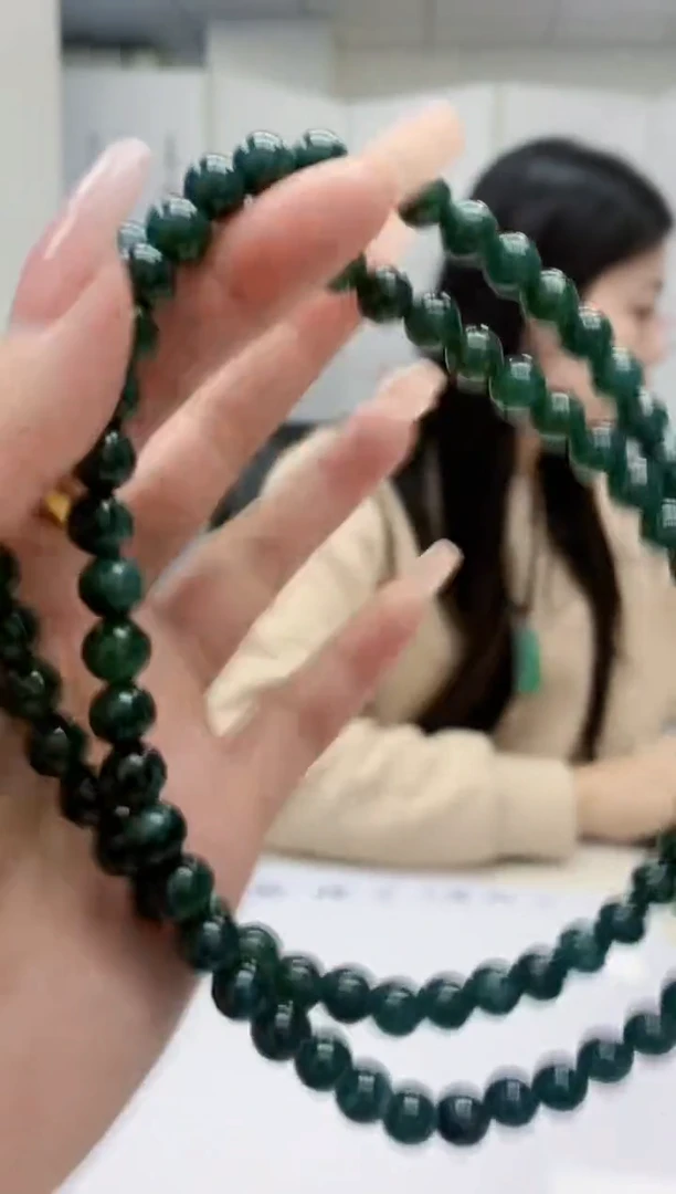 【闪购商品】定制翡翠未镶嵌0405lr-毛货珠链60