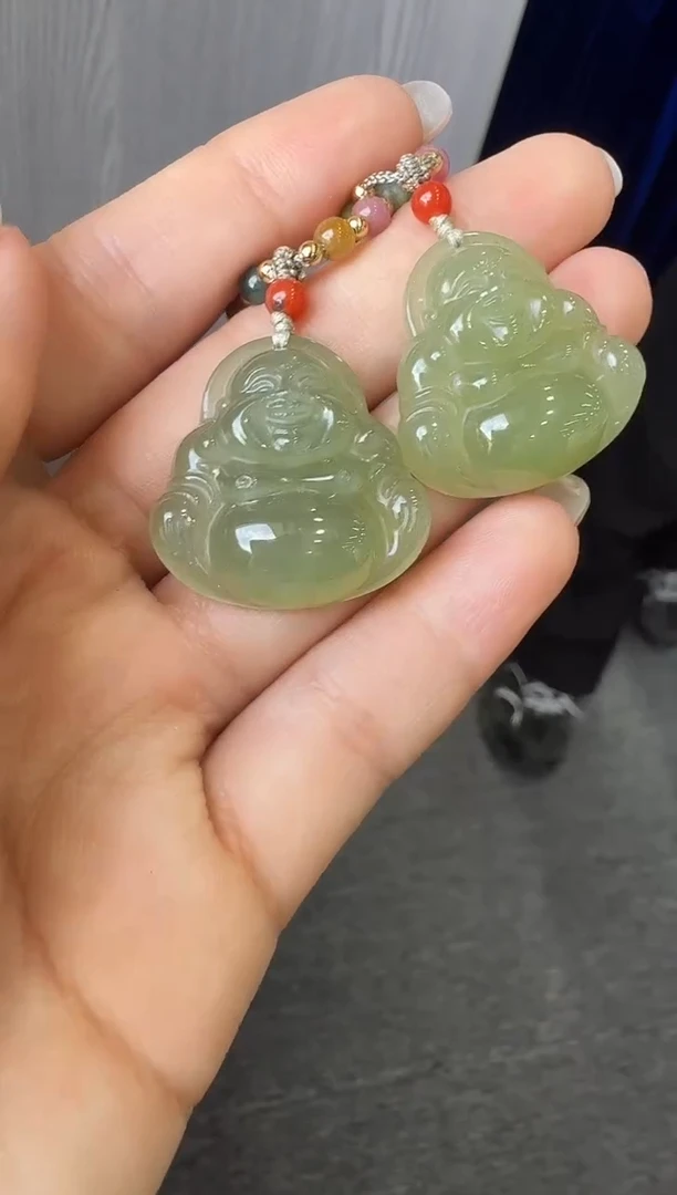 颈饰未镶嵌和田玉佛公吊坠/配绳/多样性发一