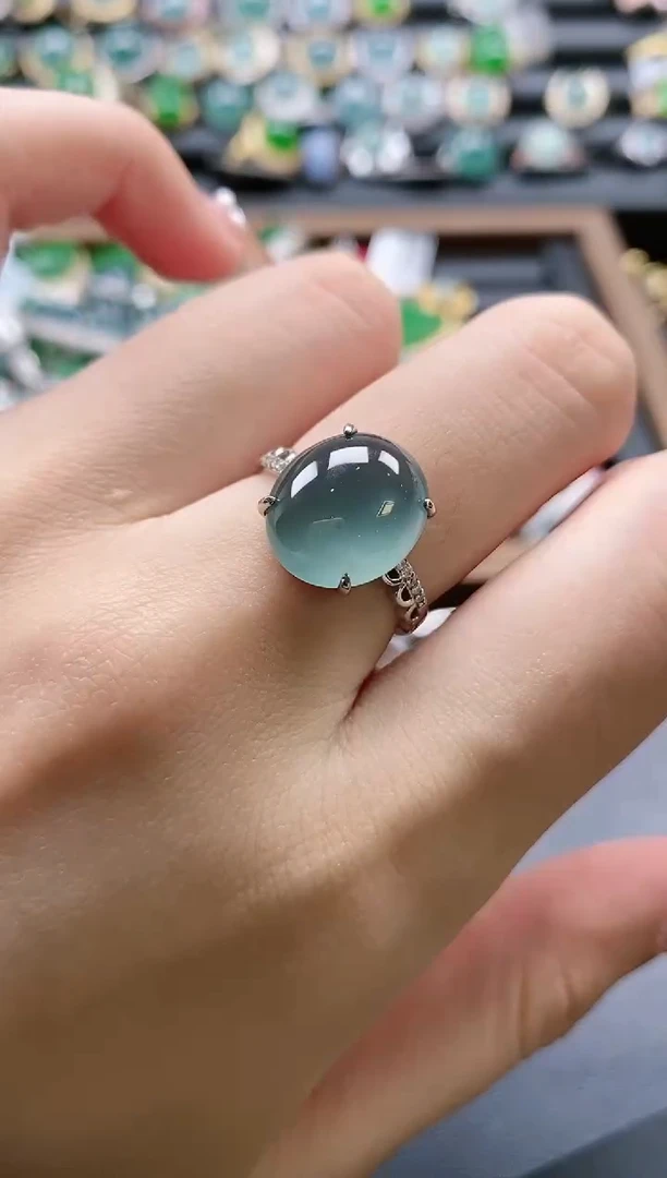 【闪购商品】翡翠戒指银S925镶嵌51511