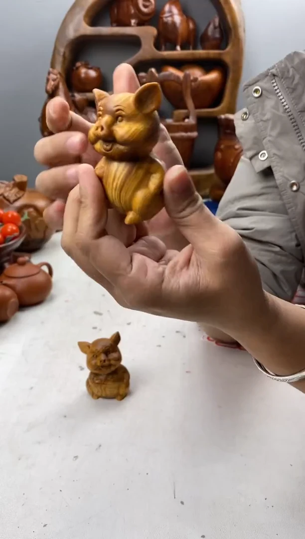 柏木（崖柏）A62崖柏小猪/尺寸