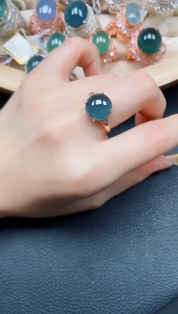 【闪购商品】翡翠戒指银S925镶嵌翡翠