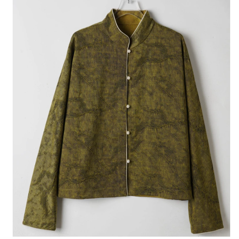 【金湘】满分桑蚕丝双面穿香云纱外套DX24AW048