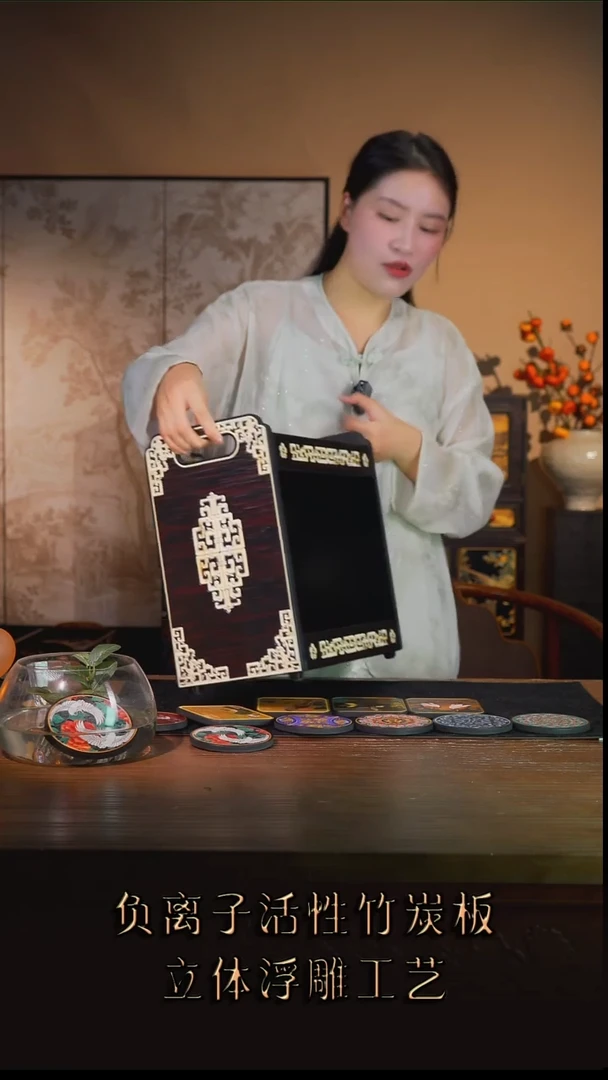 壹藏贰宝仿牙雕置物架