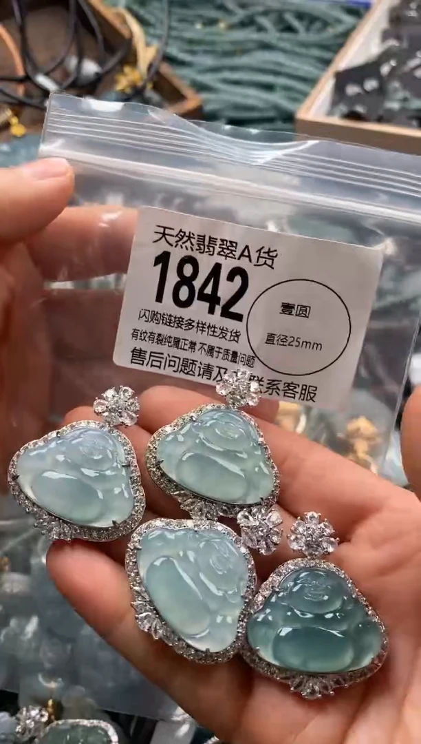 【闪购商品】翡翠颈饰未镶嵌多样性发其一1842