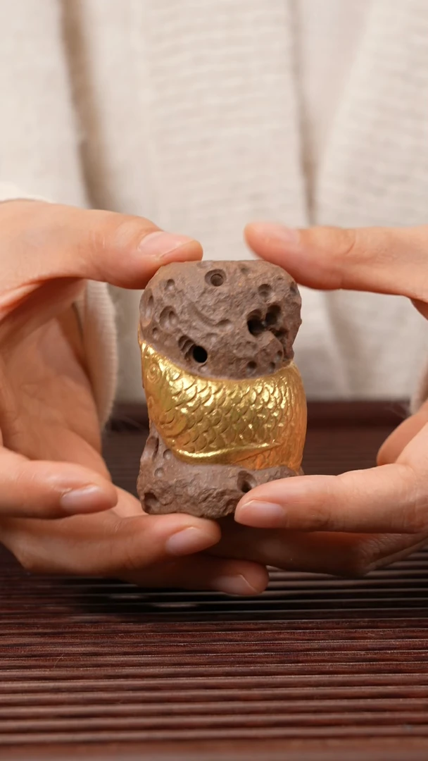 【闪购商品】紫砂茶宠盖置（描金）