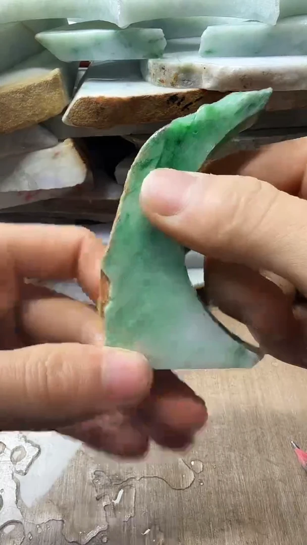 裸石翡翠天然翡翠A货花532