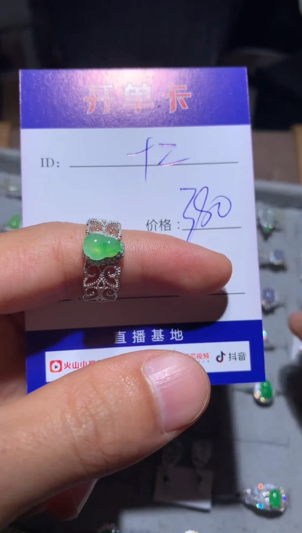 【闪购商品】翡翠戒指银S925镶嵌 定向 十二~