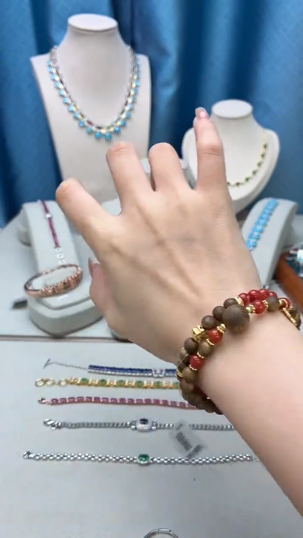 银S925镶嵌手链南红玛瑙500JH0101产品一个（多样性）