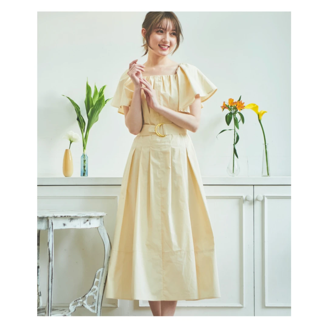 【DD外贸】  气质 N 时尚气质小披肩领设计感收腰连衣裙显瘦轻奢