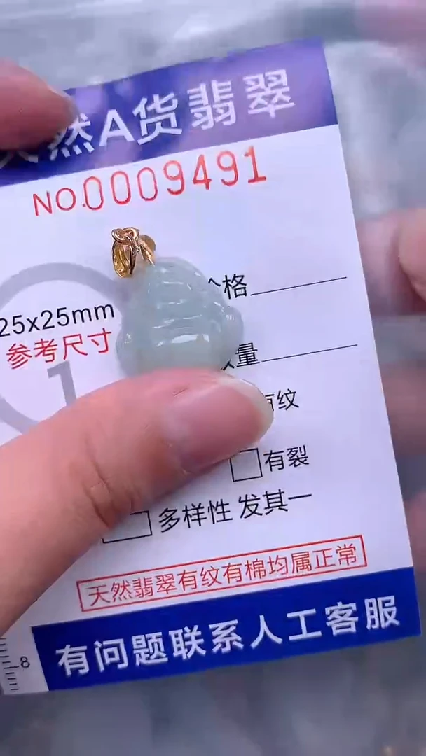 翡翠未镶嵌吊坠(不含链)1