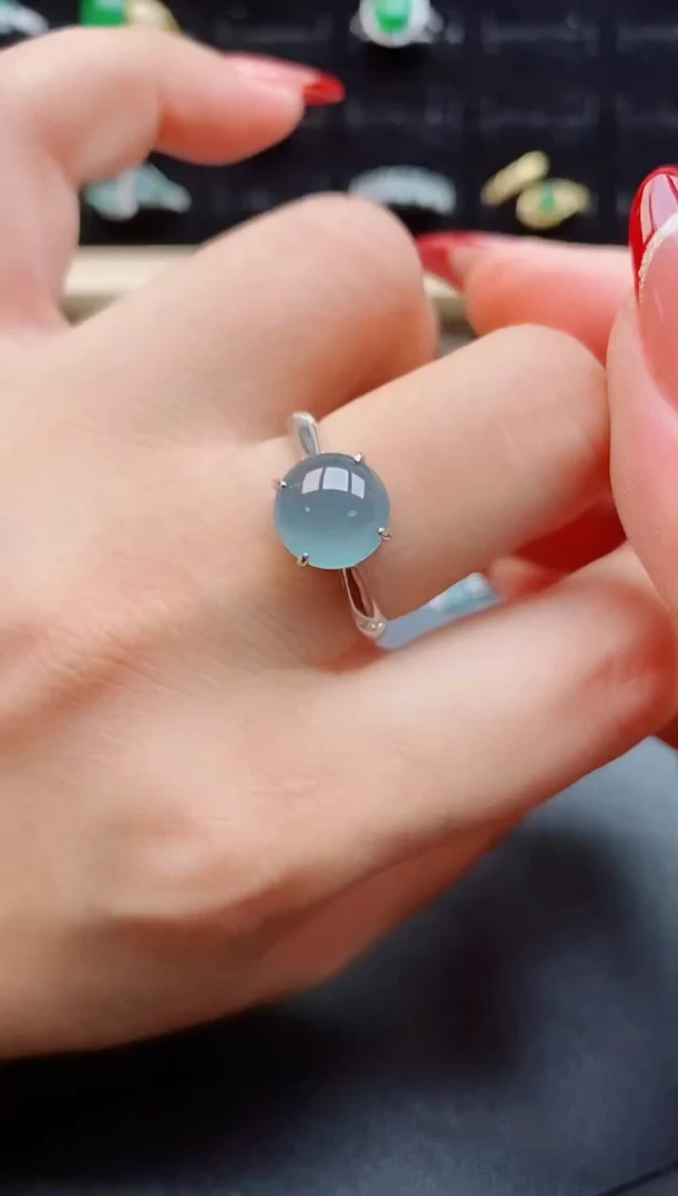 【闪购商品】翡翠戒指银S925镶嵌12121