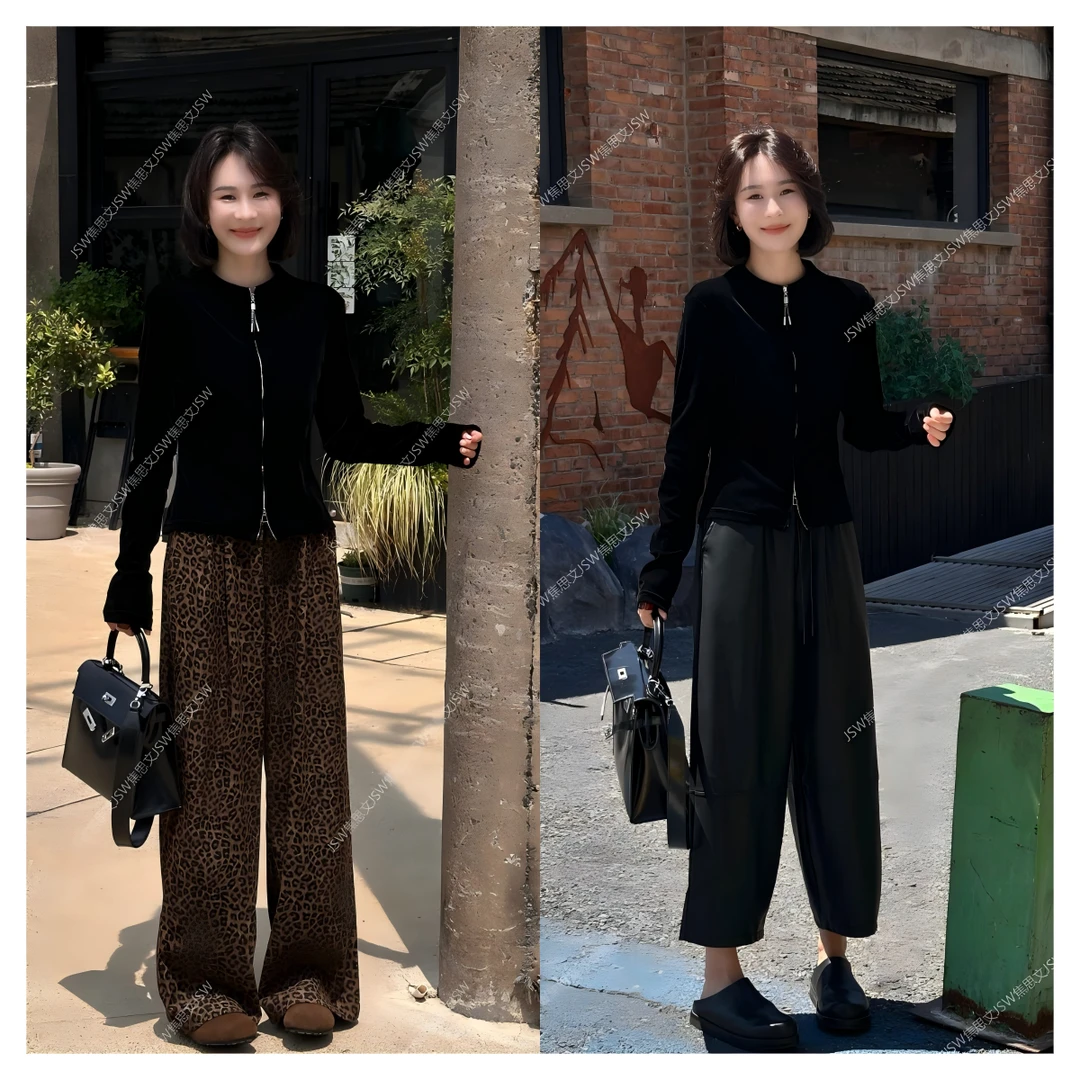 焦思文 秋季时尚休闲洋气百搭显示丝绒小外套250825Y10