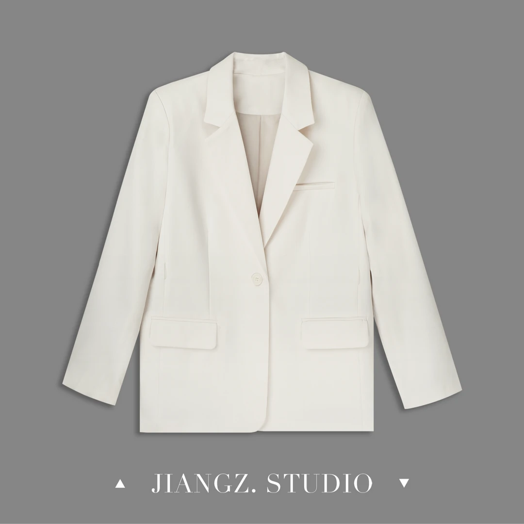 panii【丛简】早春新款高知通勤慵懒感气质休闲西装外套