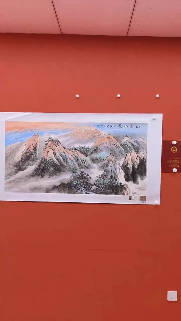 国画卞增林绘画横幅山水-8平尺-参展作品-带ISC证书
