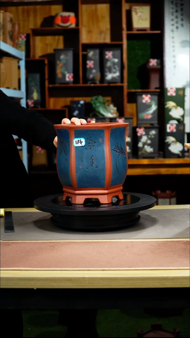 紫砂花盆紫砂花盆