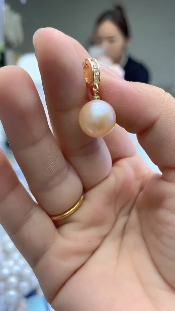 颈饰未镶嵌淡水珍珠12-13mm国红万能扣