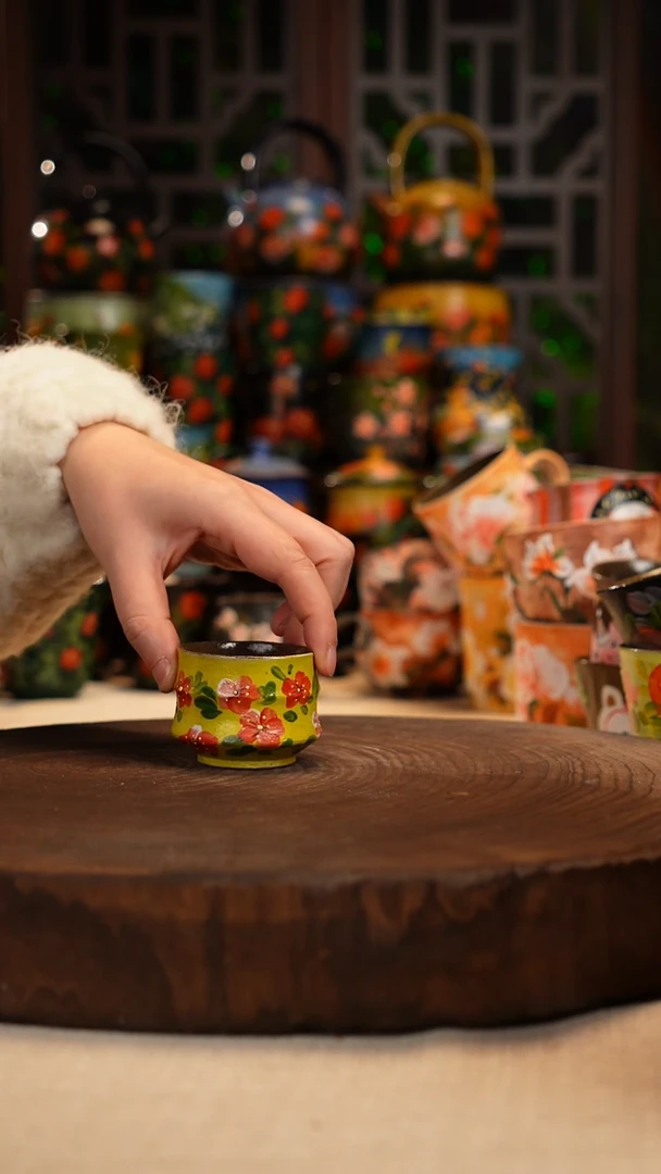 油画 手绘 釉 下彩