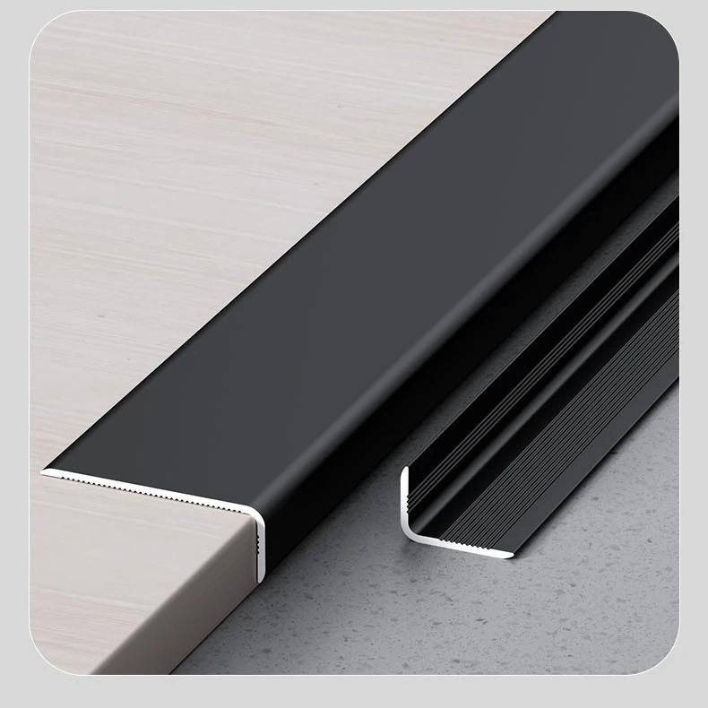 7字L型铝合金收边条金属极窄地板压边装饰条木地板瓷砖收口条阳角