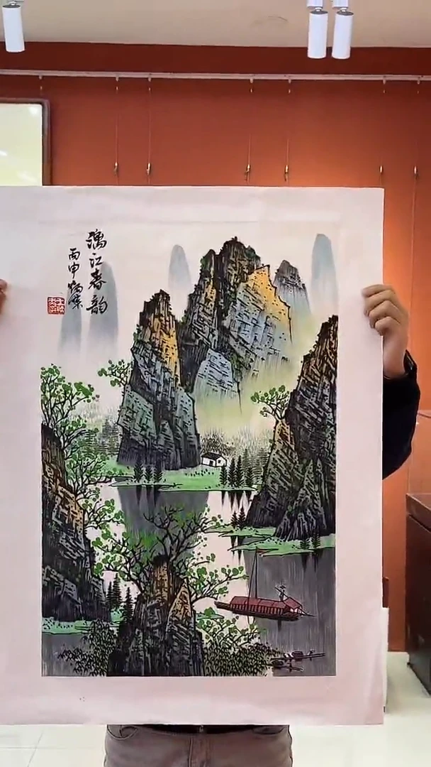 国画王炳杰手绘绘画作品26-12