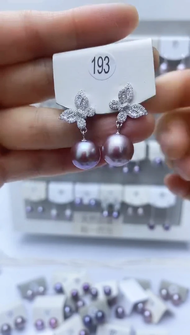 【闪购商品】淡水珍珠耳饰银S925镶嵌193