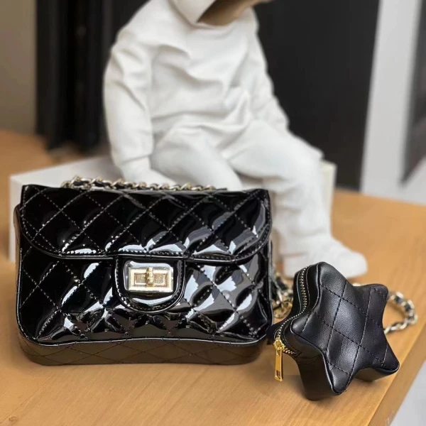 【芝麻集】J-6092-黑色RAIN.CUN百搭简约时尚休闲潮流女包