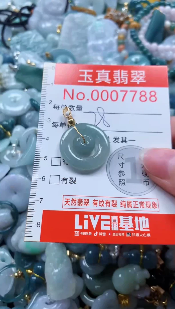 翡翠未镶嵌吊坠(不含链)7788