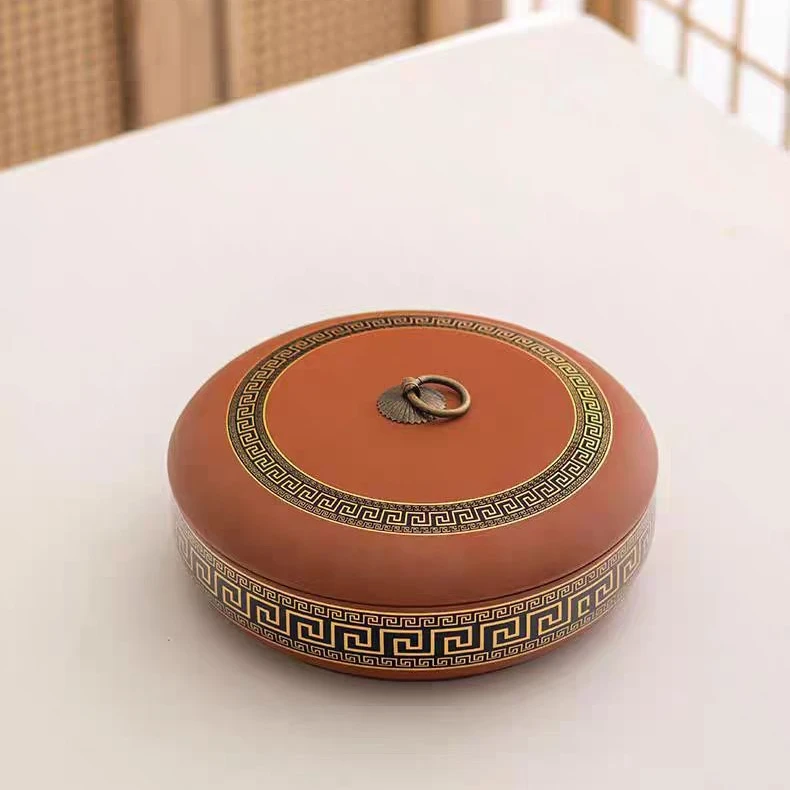 紫砂茶叶罐密封罐家用防潮福鼎白茶茶饼储存罐大容量普洱茶专用罐