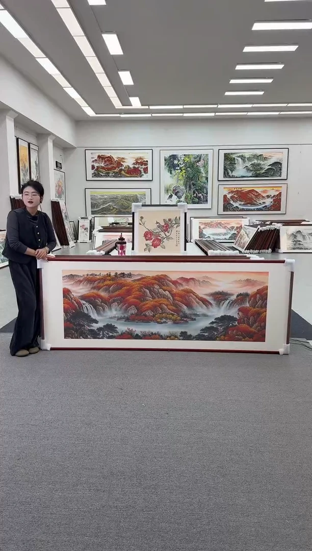 国画手绘236*90鸿运当头