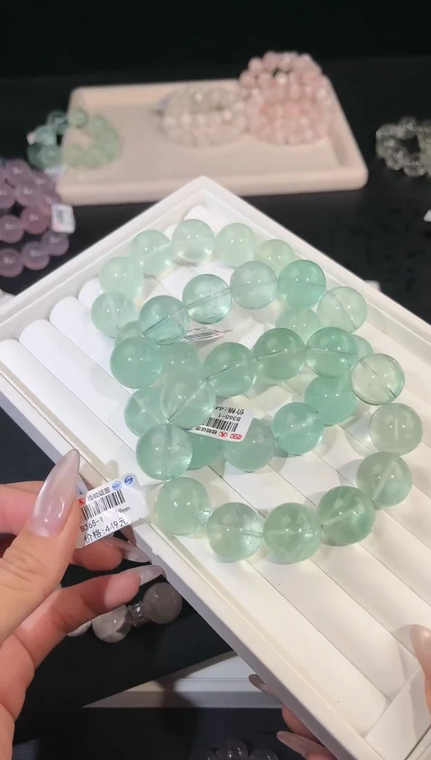 手链未镶嵌萤石多样性发一薄荷曼波19mm