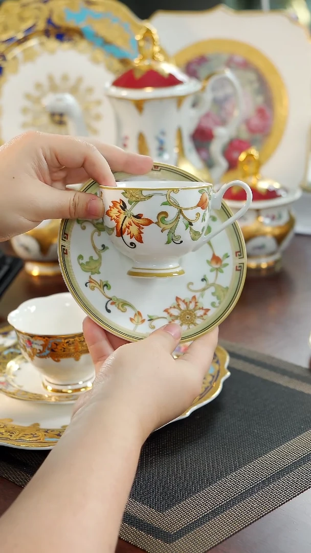 【闪购商品】瓷片200cc咖啡杯碟 福利价