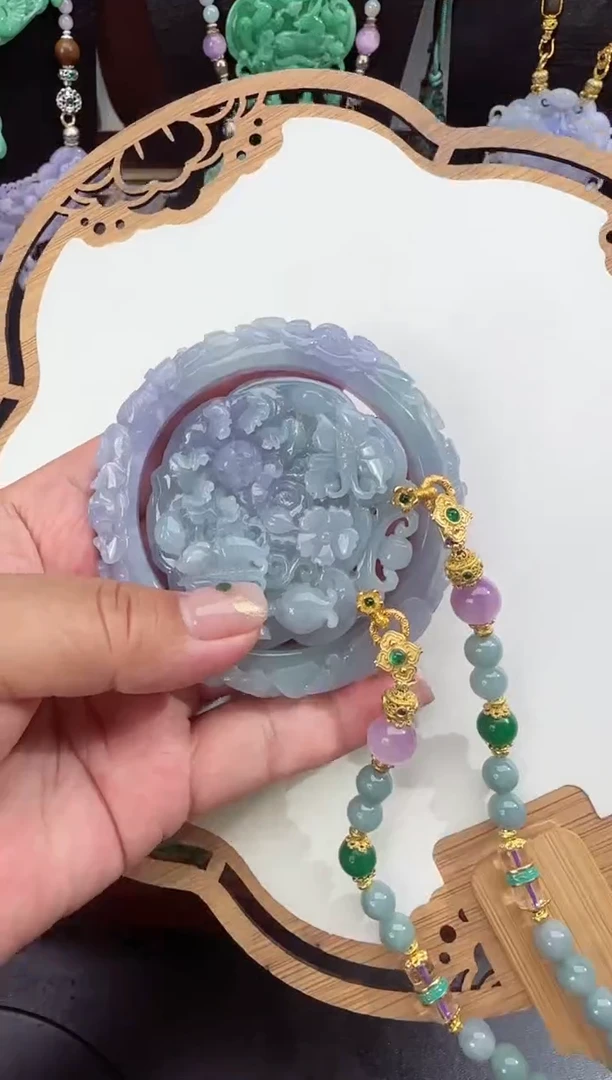 翡翠未镶嵌颈饰手镯6061