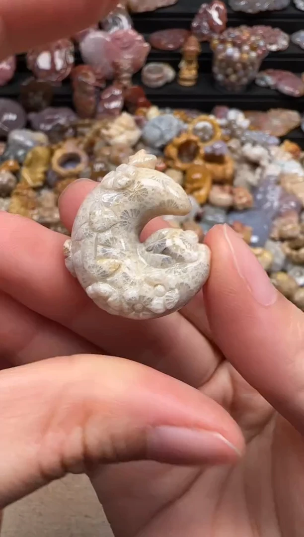 【闪购商品】硅化珊瑚（珊瑚玉）颈饰未镶嵌051