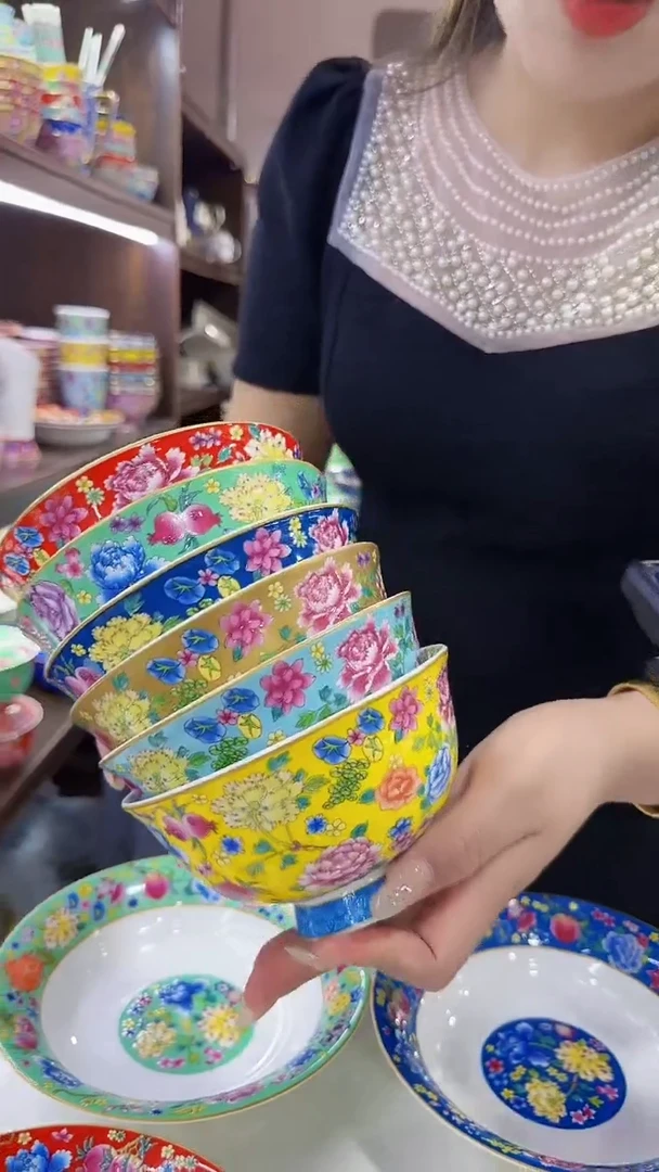 瓷片5英寸饭碗6个景德镇餐具