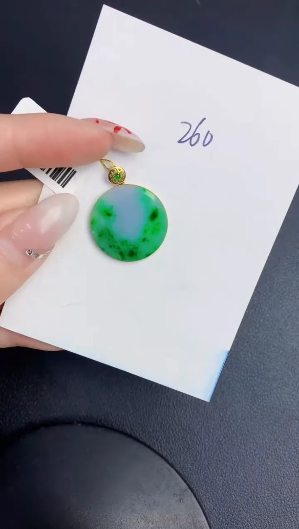 【闪购商品】翡翠颈饰18K金镶嵌0000000000