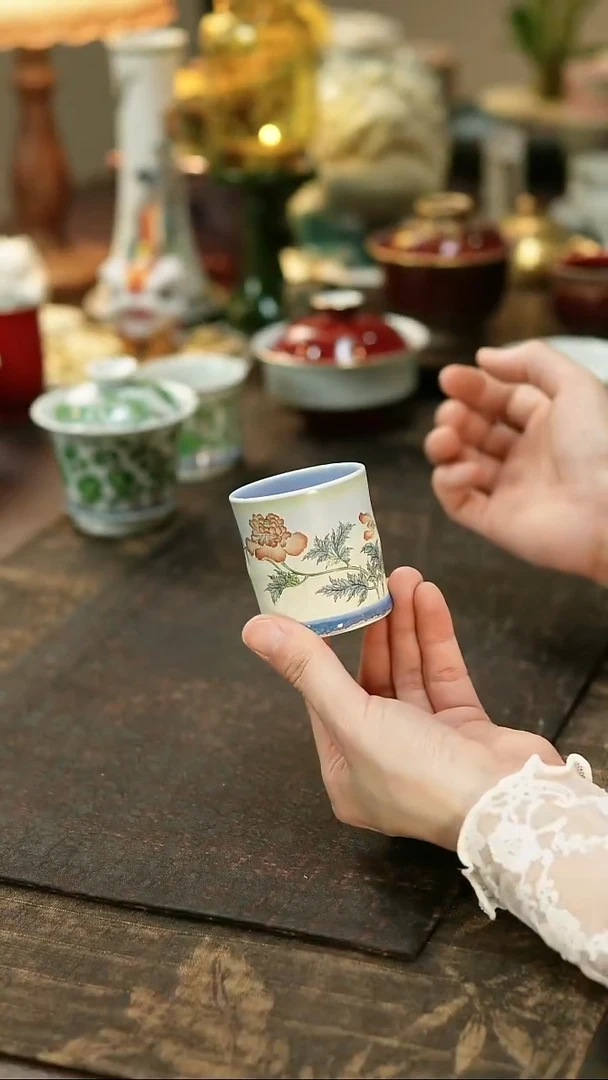 景德镇陶瓷杯碗柴烧多人