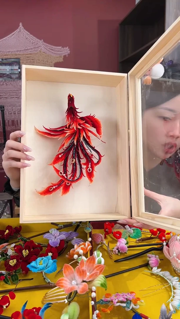 【闪购商品】刺绣非遗绒花（发饰）