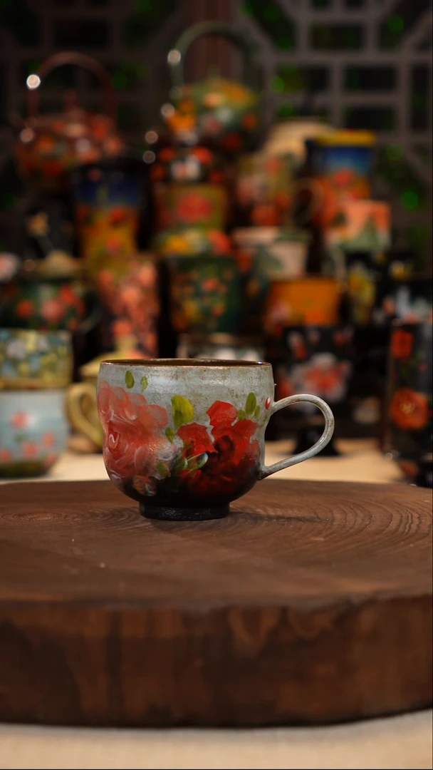 油画    釉下彩   杯子