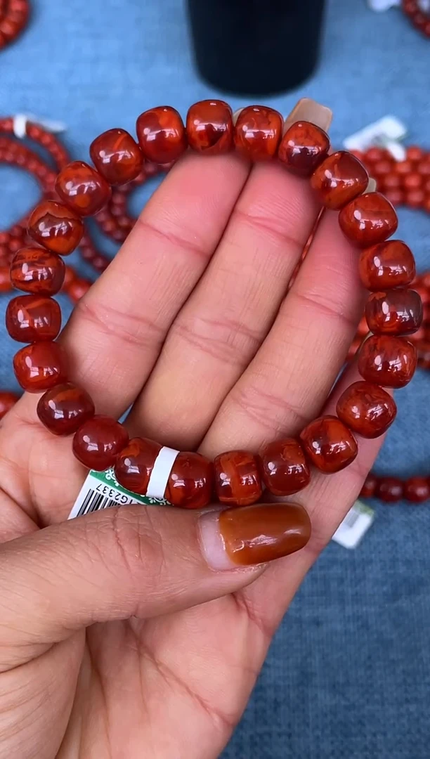 未镶嵌手串南红玛瑙N36凉山瓦西料原矿妖火焰单圈