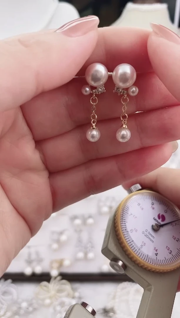 合金耳饰淡水珍珠06