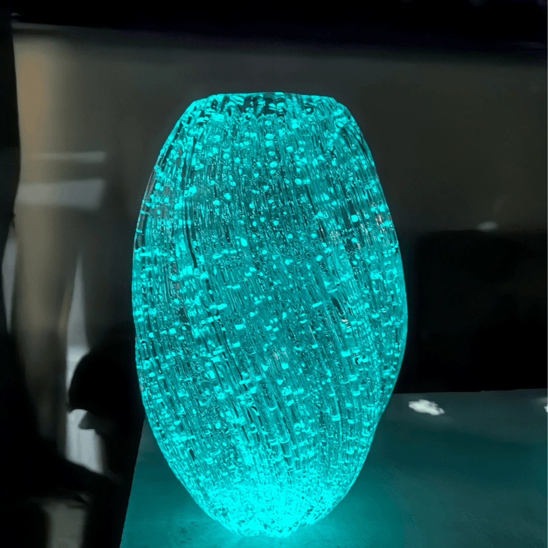 新款夜光款麦芽糖轻奢花瓶玻璃摆件