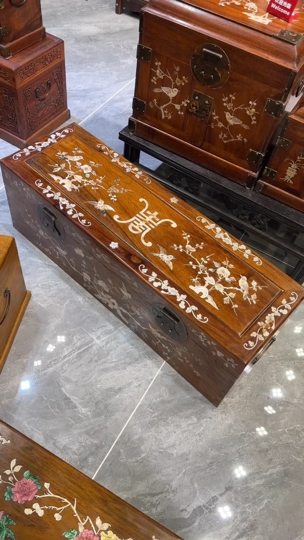 木风*夜喜鹊登梅收纳箱 字画箱