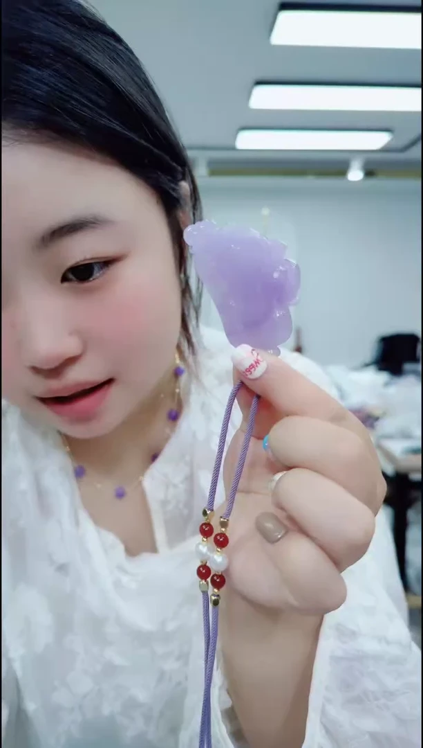 翡翠未镶嵌颈饰1340雕刻白菜