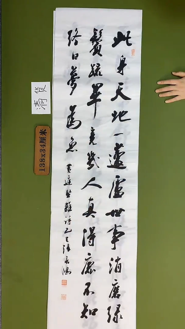 书法书法 张若鸿 尺寸138cm*34cm